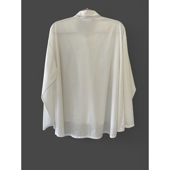 Bryn Walker Blouse Womens Oversized White Button Down Long Sleeve  Designer - Picture 2 of 8